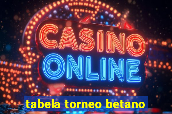 tabela torneo betano